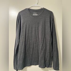Classic Charcoal Long Sleeve Men's Tee